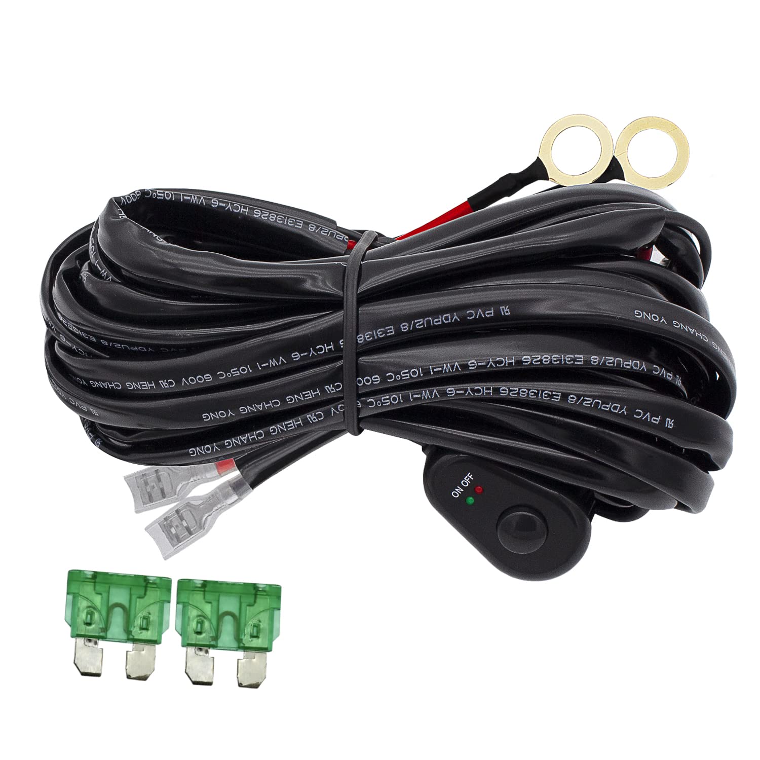 Amazon.co.jp: LEDライトバー配線ハーネスキット1リード12Vオンオフ